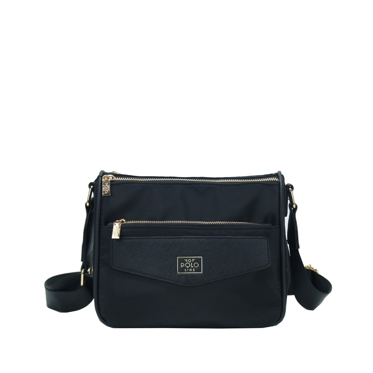 2302.BLACK_.1 Γυναικεία τσάντα χιαστί κωδ. 2302 | VQF Polo Line - Image 2