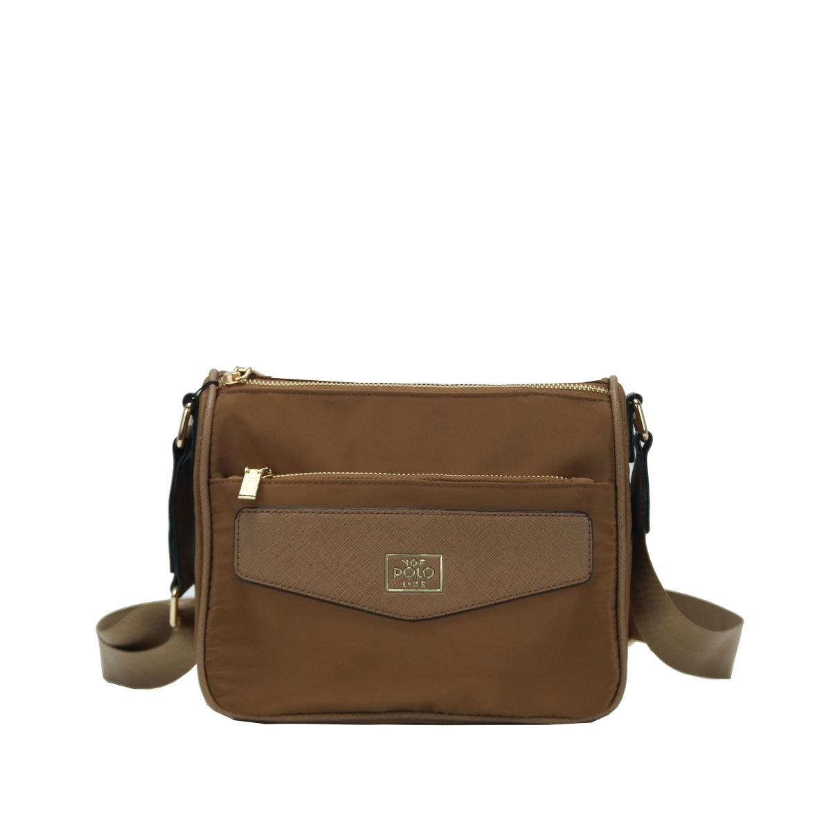 2302.CAMEL_.1 Γυναικεία τσάντα χιαστί κωδ. 2302 | VQF Polo Line - Image 3