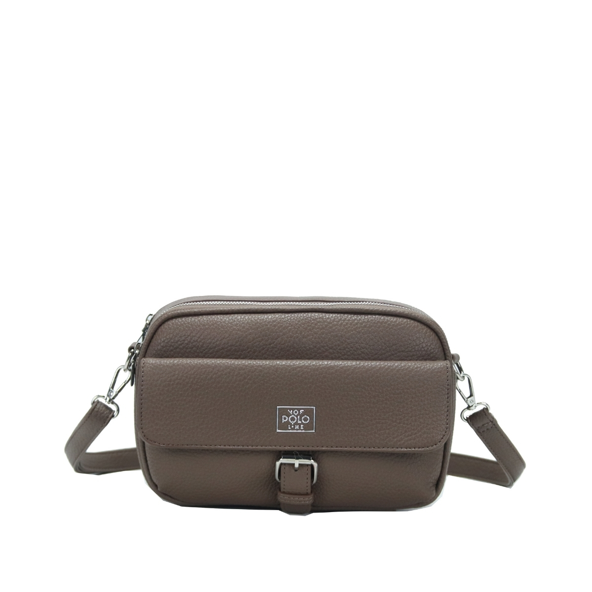 2310.BROWN_.1 Γυναικεία τσάντα χιαστί κωδ. 2310 | VQF Polo Line - Image 3