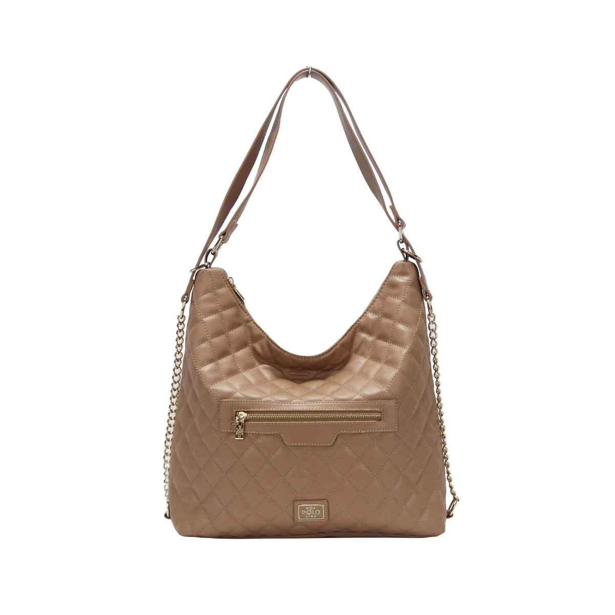 2316.DARK-BEIGE.1 Γυναικεία τσάντα ώμου κωδ. 2316 | VQF Polo Line - Image 1