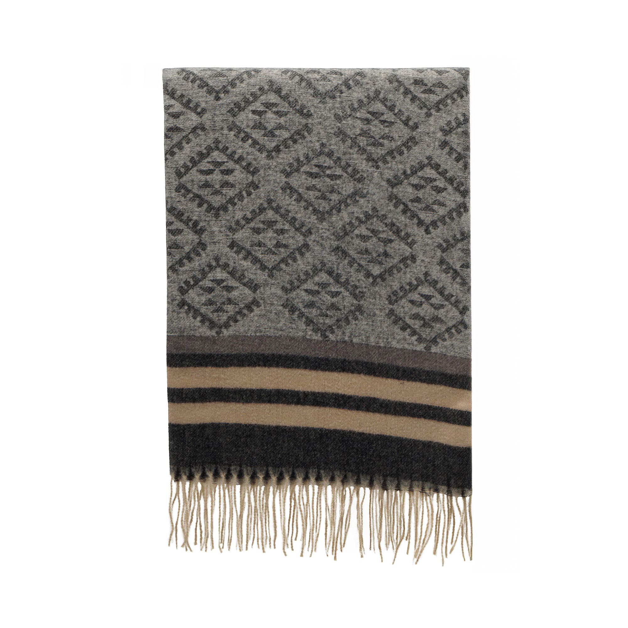 58215.BLACKGREY-min Γυναικεία Πασμίνα 19V69 Italia | κωδ. 58215 - Image 6