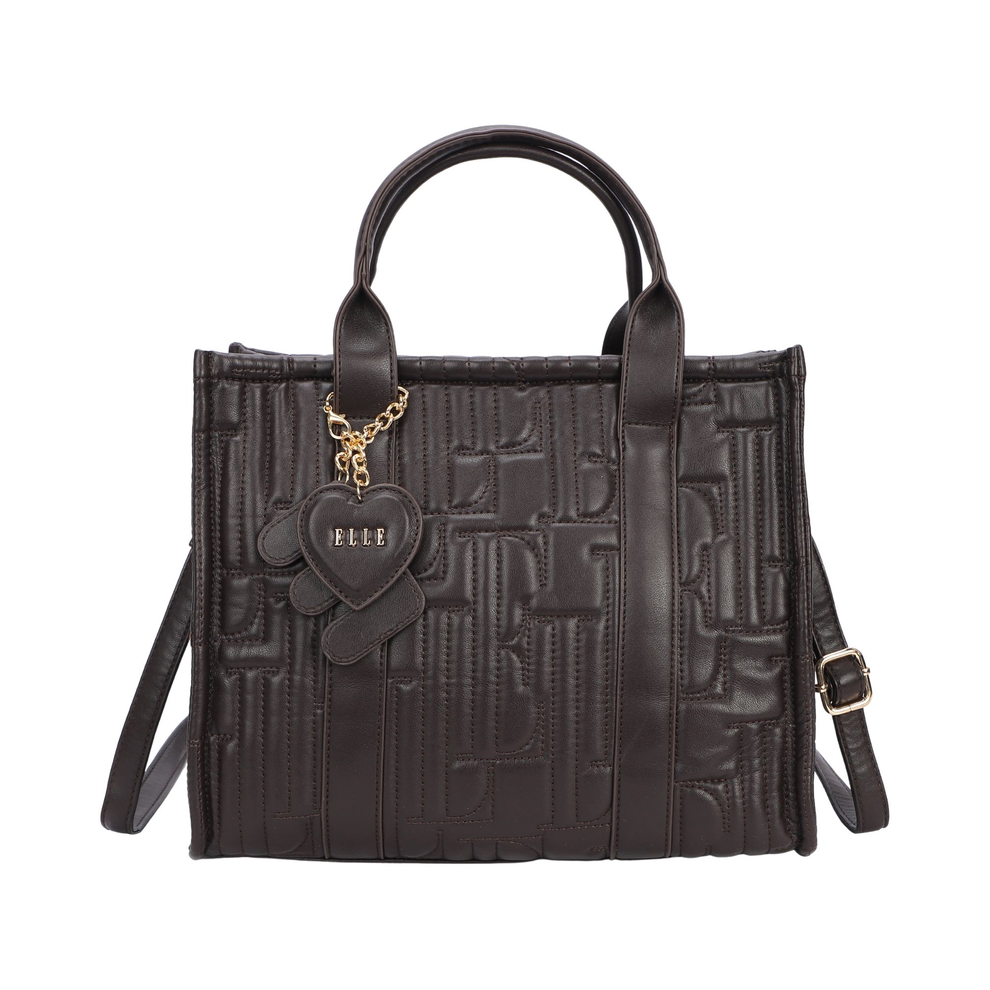 8251.CHOCOLATE.1-1 Γυνακεία τσάντα χειρός κωδ. 8251 | ELLE - Image 3