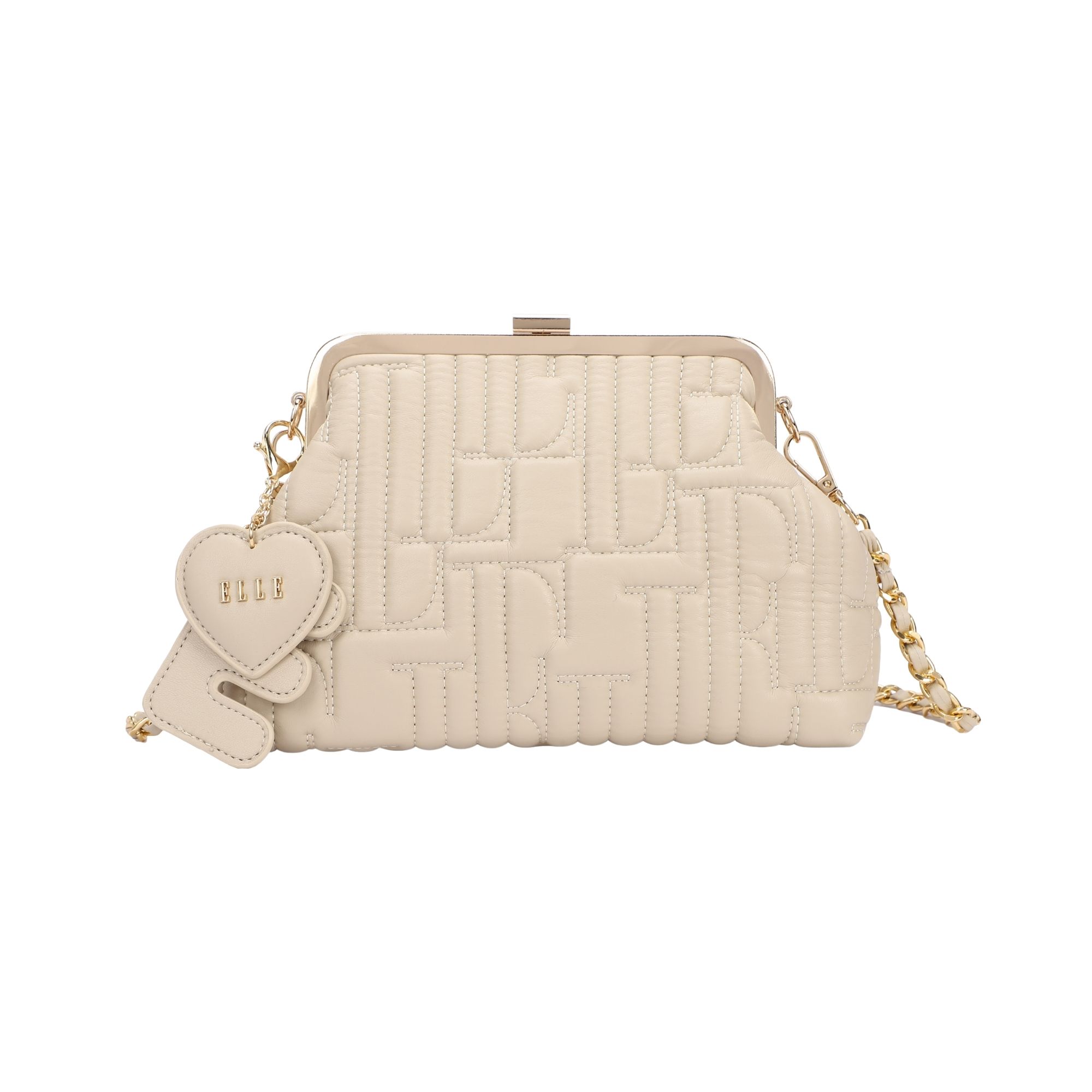 8254.BEIGE_.1-1 Γυνακεία τσάντα χειρός κωδ. 8254 | ELLE - Image 1