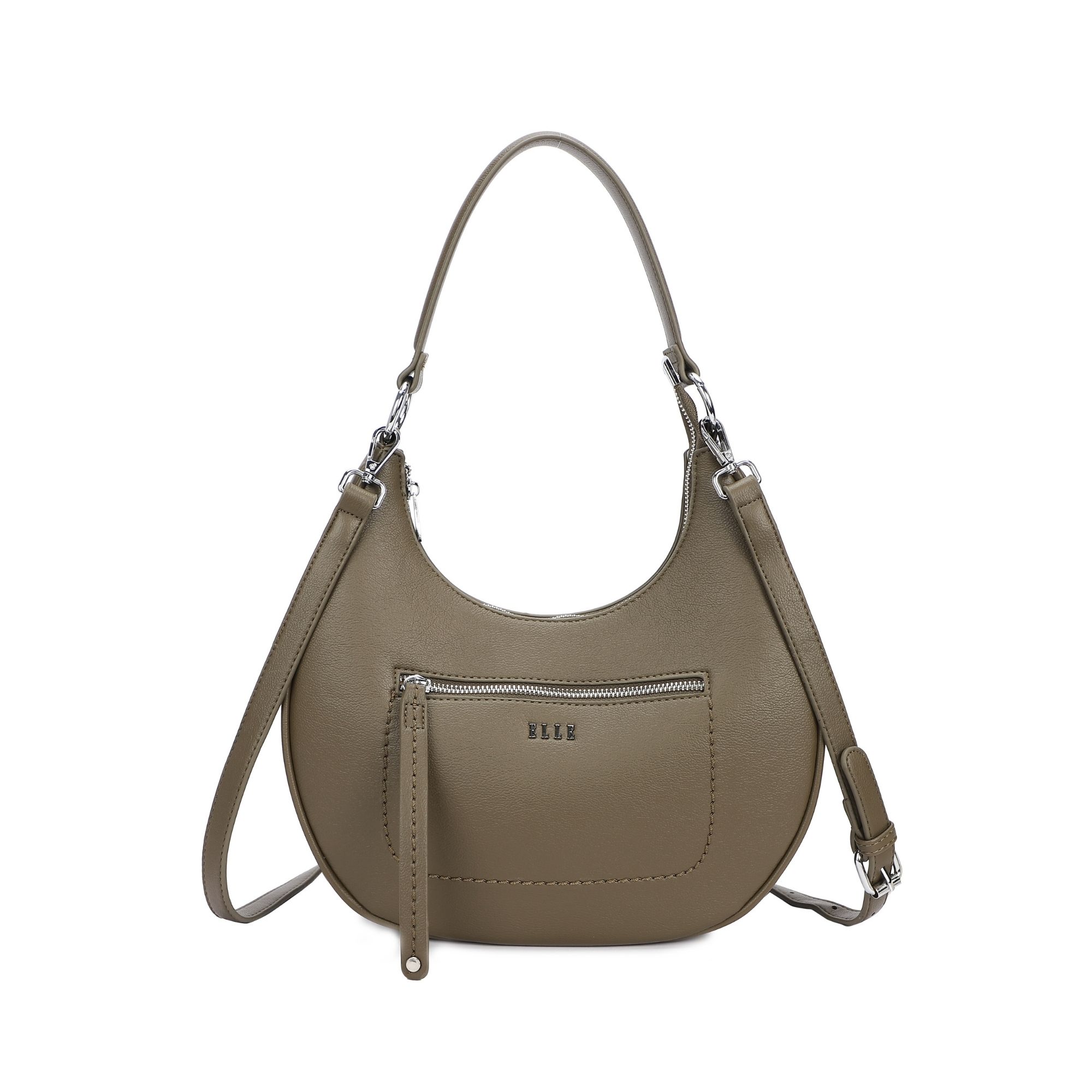 8256.ARMY-GREEN.1-1 Γυνακεία τσάντα ώμου κωδ. 8256 | ELLE - Image 3